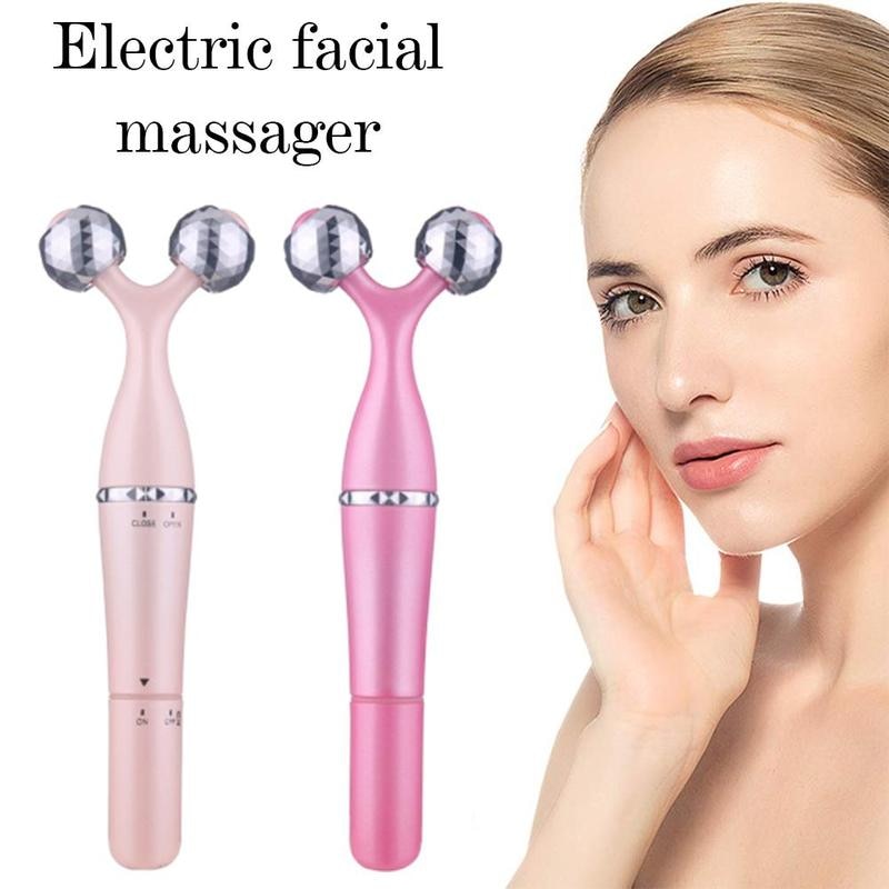 Rodillo eléctrico de vibración para masaje ocular, relajante, dispositivo antiedad, eliminación de arrugas, adelgazamiento, herramienta para cuidado de la piel facial
