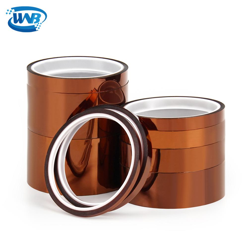 WNB 25m Heat Resistant Polyimide Tape One-side Self-adhesive High Temperature Thermal Protection Insulation Anti Static Film