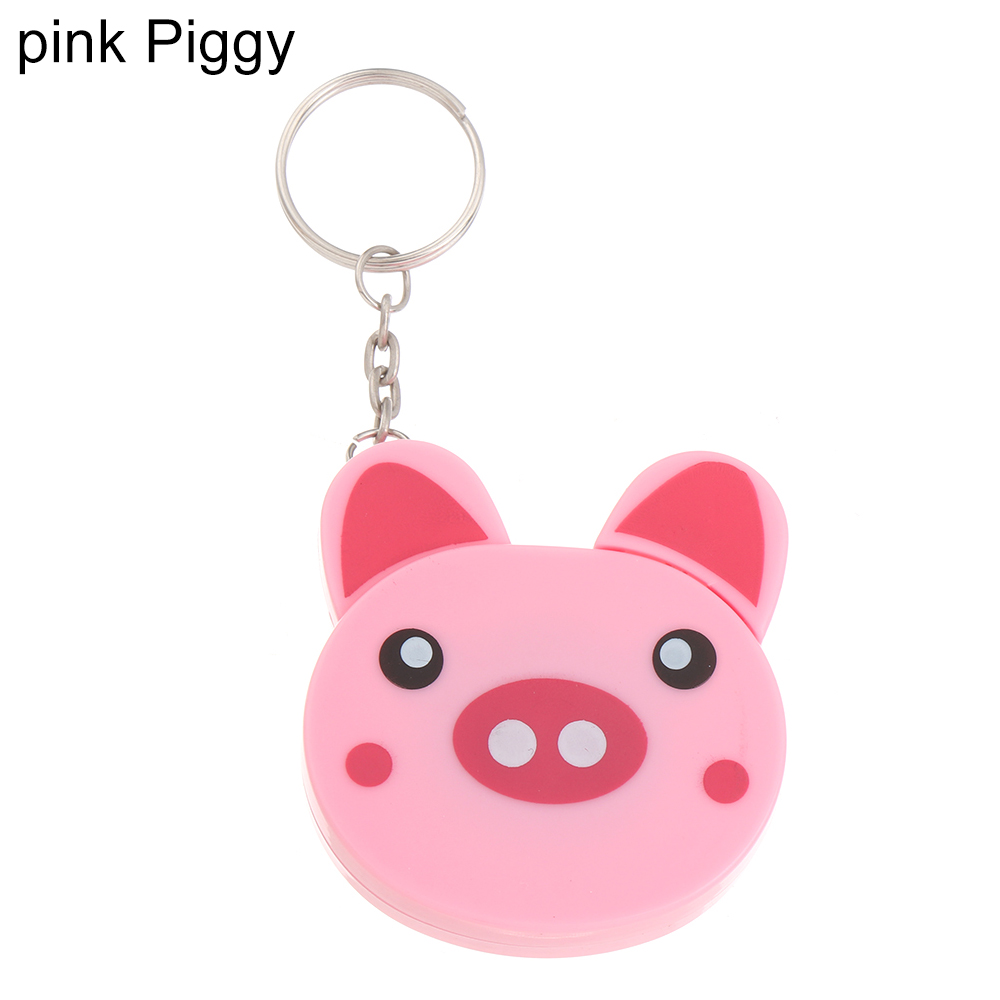 1M/2M Sleutelhanger Meetlint Intrekbare Liniaal Multifunctionele Mini Meetinstrument Meten Delicate Sleutelhanger Sleutelhanger Liniaal: Ivoor