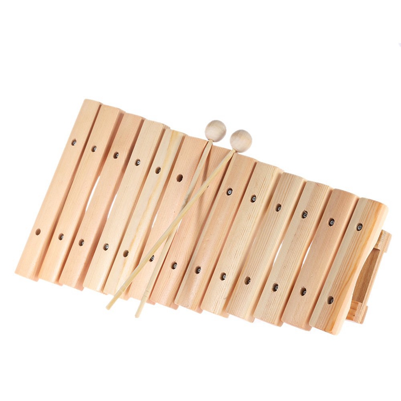 Musique Xylophone Piano Instrument en bois bébé musique enfant jouet ceinture 2 maillets améliorer le rythme de la musique des enfants