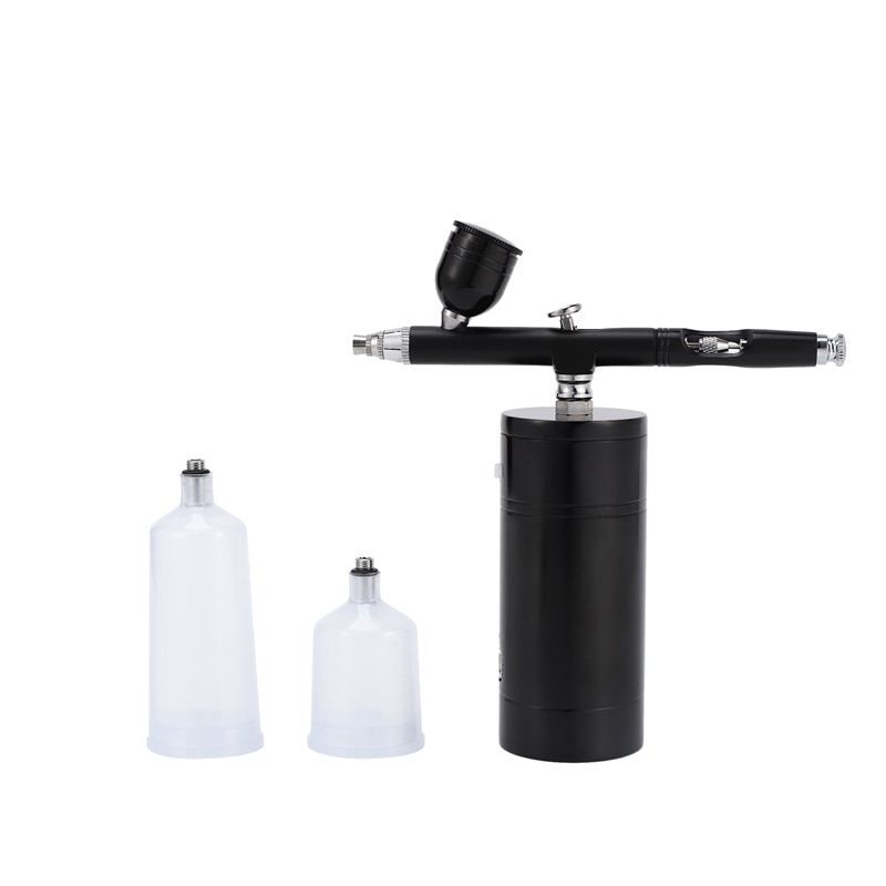 Trådløs airbrush kit, airbrush kompressor, høj kapacitet blæk cup airbrush til søm maling kage farve: Default Title