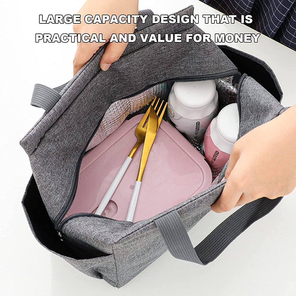 Izolowana torba na lunch Cooler Lunch Box Przenośna izolowana płócienna torba Bento Pack Termiczna torba na żywność Piknikowa torba na ryż dla kobiet i dzieci