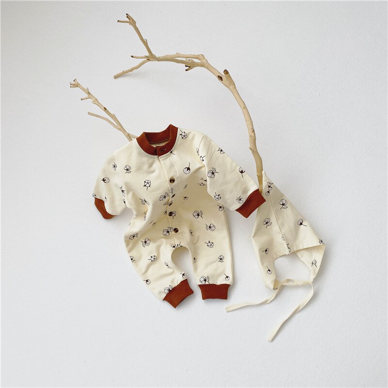 MILANCEL, otoño , ropa de bebé, Mono de un solo pecho para bebés, mono de bebé con cuello redondo