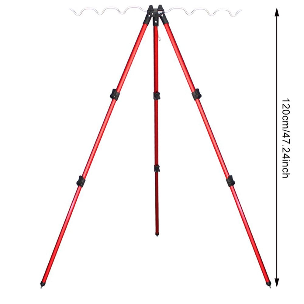 Aluminum Alloy Telescopic Fishing Rods Holder Portable Collapsible Fishing Tripod Bracket Stand Sea Fishing Pole Bracket