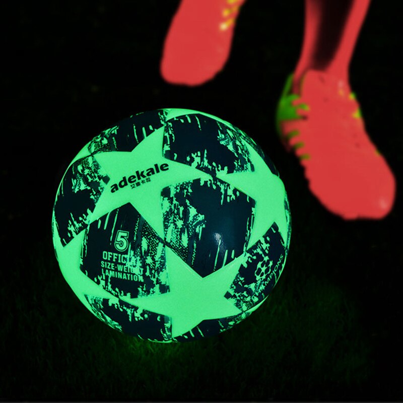 Glow In Dark Soccer Ball Seamless Wear Resistant Durable Training Ball Adults Kids Night Match Glowing Soccer Balls Size 5 4