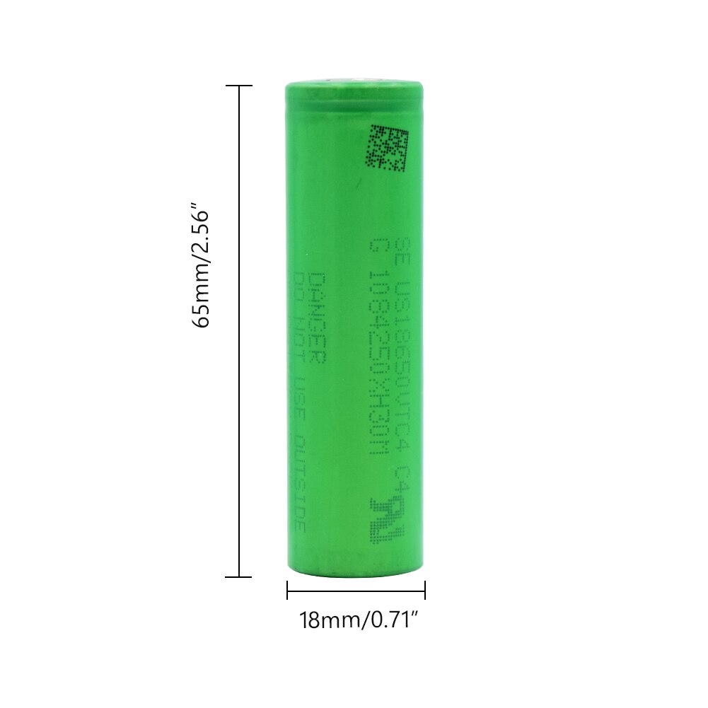 Replacement Li-Po Lithium Li-polymer 18650VTC4 Battery 30A Output High Drain 2100mAh Rechargeable Batteries Flat Top