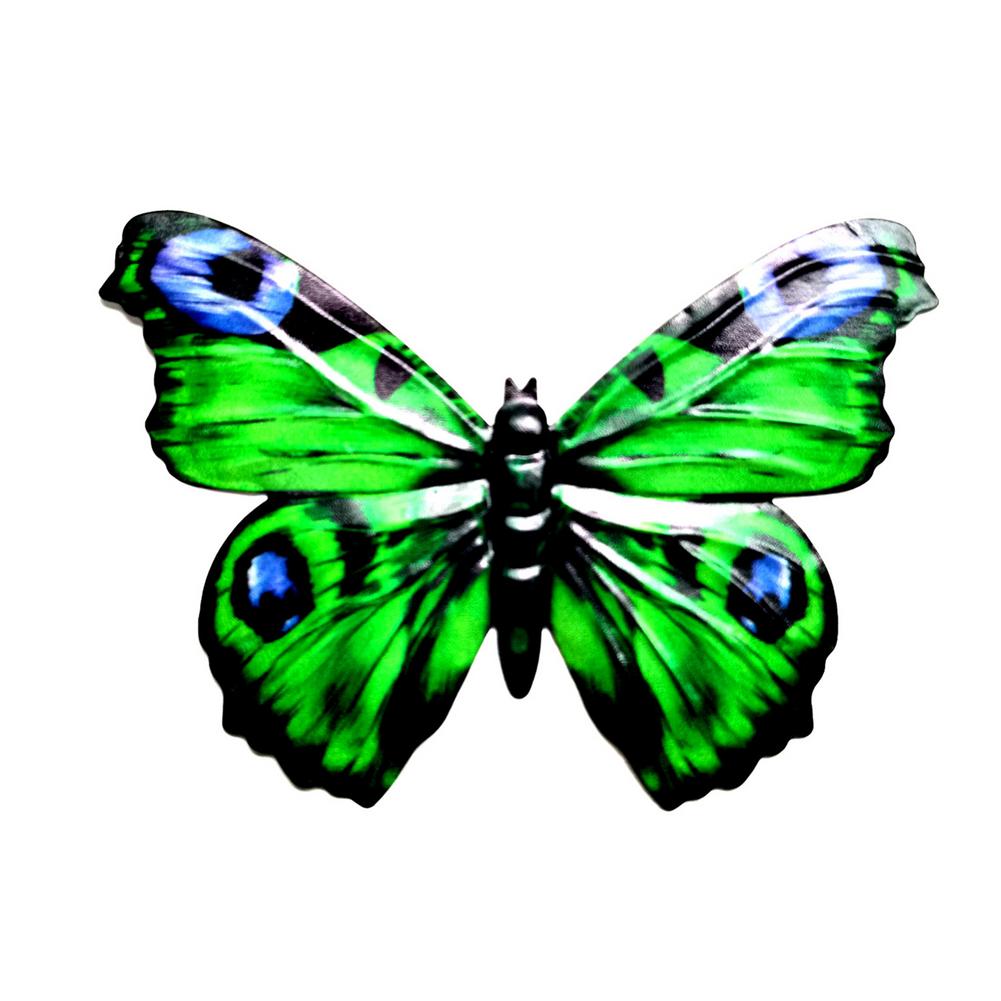 3D Metal Butterfly Decor Inspirational Wall Decor Sculpture: Green