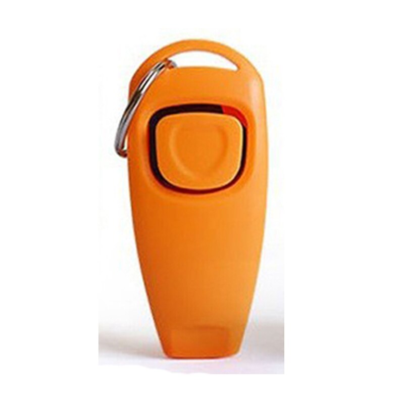 Pet Dog Whistle En Clicker Puppy Stop Barking Training Aid Tool Clicker Draagbare Trainer Huisdier Producten Levert: Orange