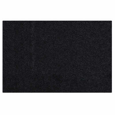 Tapete deocorativo para porta frontal, tapete para casa, exterior, interno, preto, de fibra de poliéster, antiderrapante, tapete para chão, sapatos tapetes: Blank Black