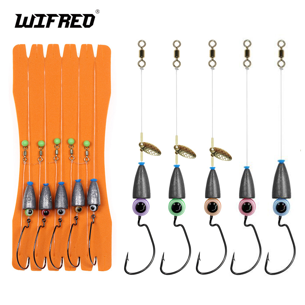 Wifreo Texas Rig Set Carolina Rig Kit accesorios de pesca de lubina anzuelo de manivela aparejos de pesca de carpa Boilies listos cebo señuelo de pesca