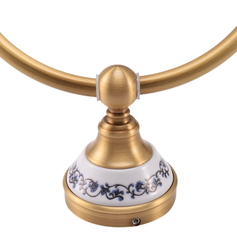 Antieke Koperen Badkamer Accessoires, Badkamer Handdoek Houder, Ronde Handdoekring, Rack, Muur Opknoping Handdoek Ring