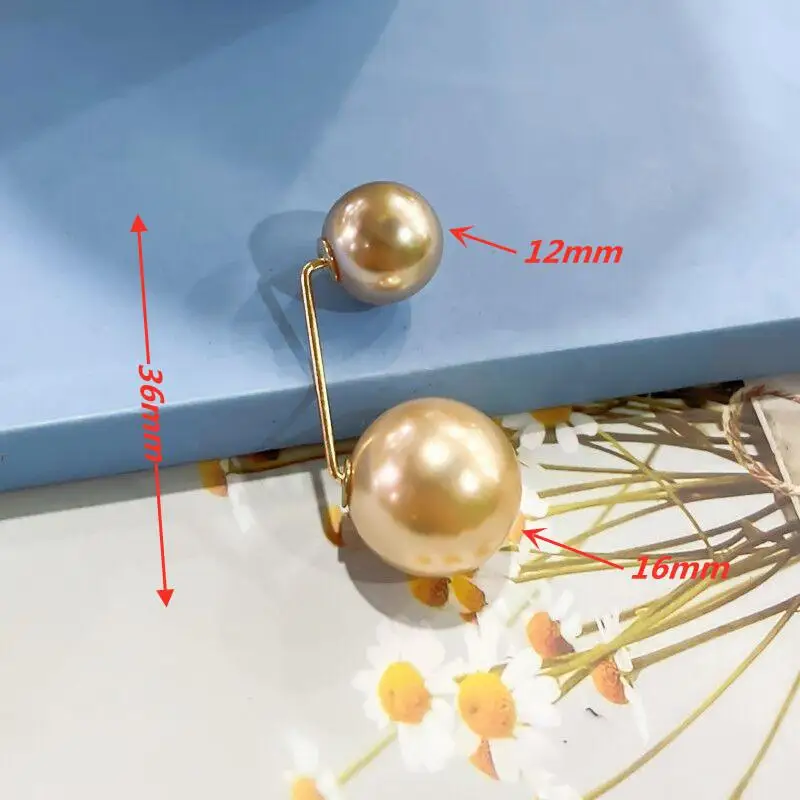 Women Tightening Waistband Pin Double Pearl Brooches Metal Lapel Pin Brooch Pins Sweater Shirt Cardigan Brooch: Emerald Green / ROSE GOLD COLOR