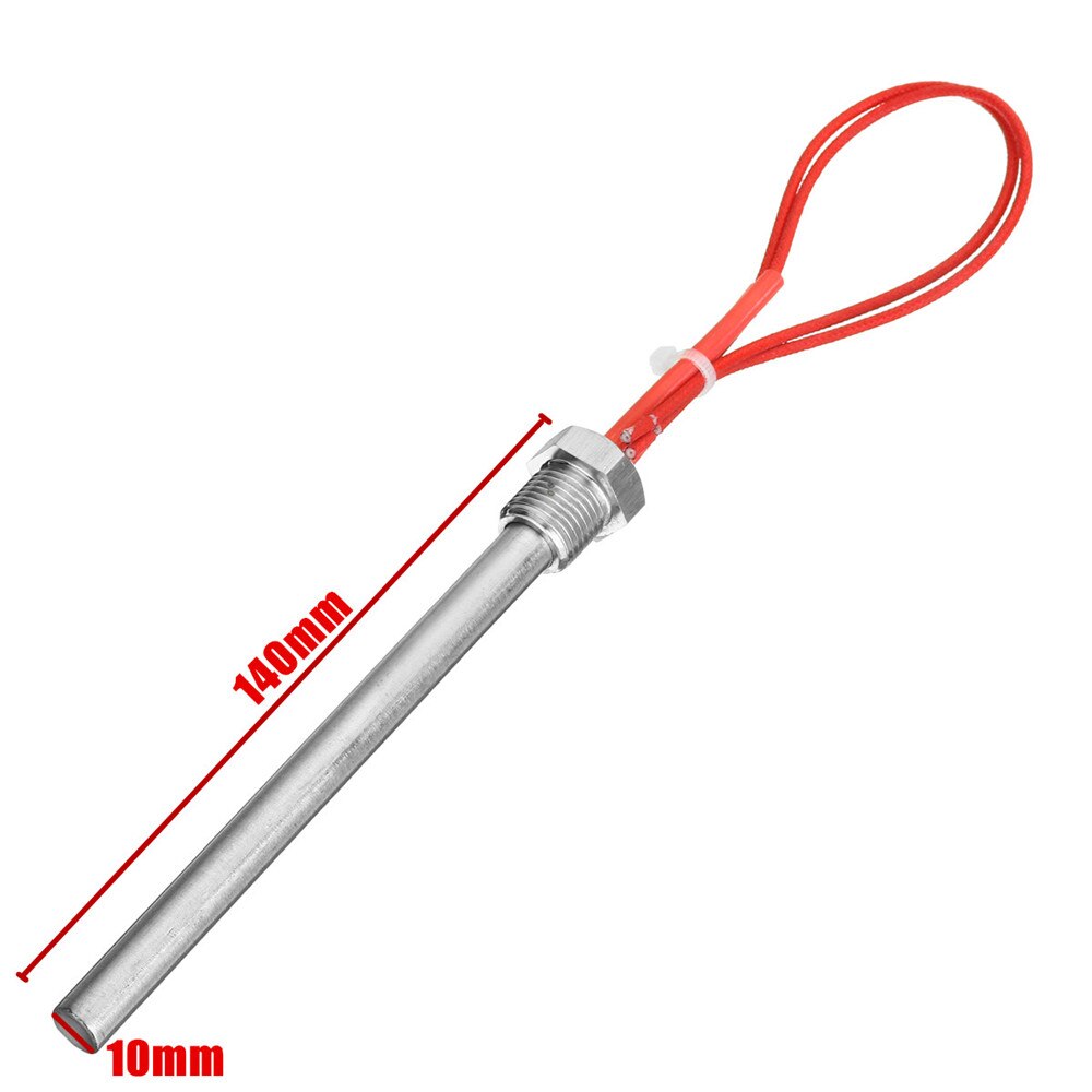 350w 300w tennstang peis pelletskamin del en-ende varmerør 140 x 10mm or 170 x 10mm