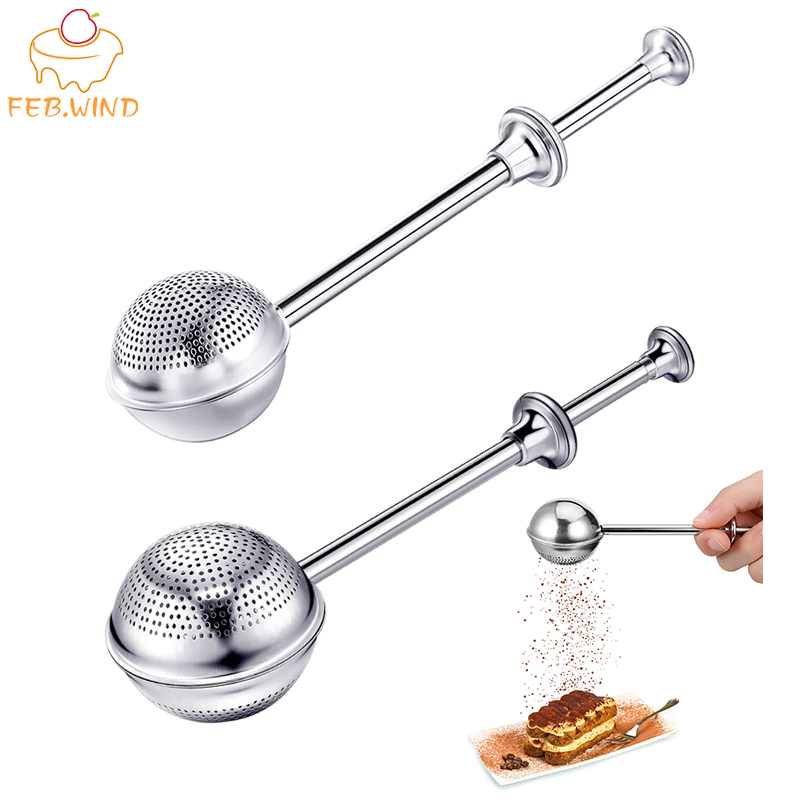 Roestvrij Staal Kleine Zeefje Met Handvat Poedersuiker Shaker Mini Meel Zeef/Zeef Voor Bakken Suiker Dispenser 0125