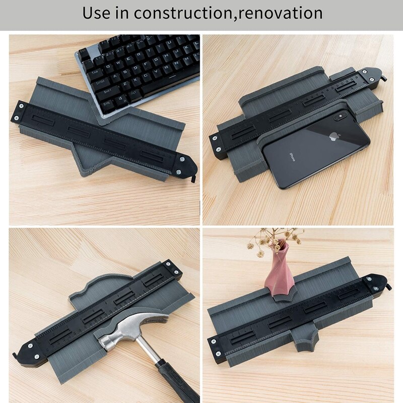 Contour Measuring Instrument with Lock 10 Inch Carpentry Measuring Tool Can Reproduce Irregular Shaped Contour Tool