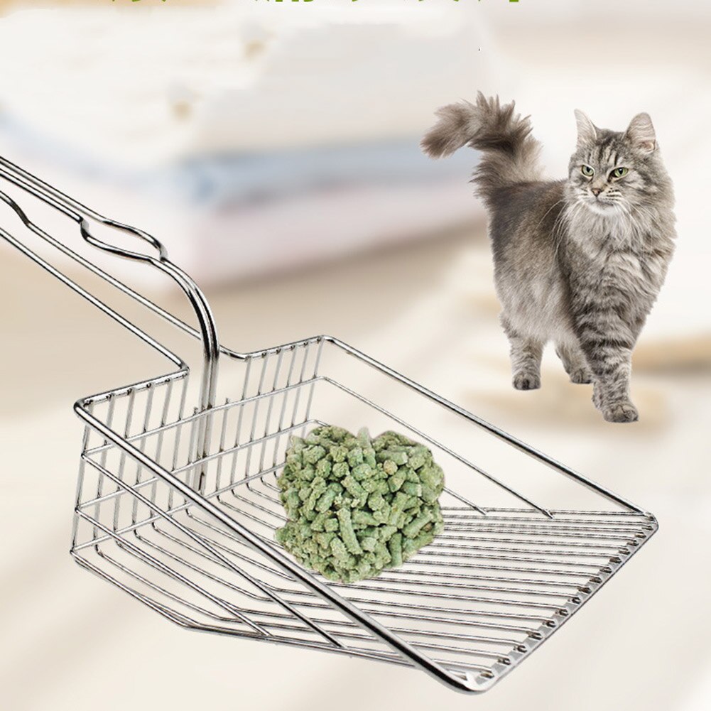 Cozy Stainless Steel Pet Sand Cleaning Tools Puppy Kitten Products Toilet Litter Scoop Poop Shovel for Dog Cat Scoop Poop Shovel