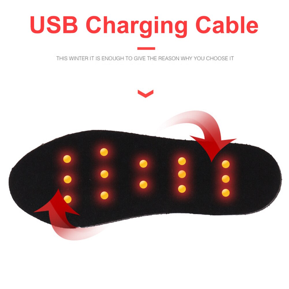 USB Heated Shoe Sneaker Insoles Foot Warming Pad Washable Winter Warm Thermal Mat For Outdoor Sports Heating Warmer Excitement