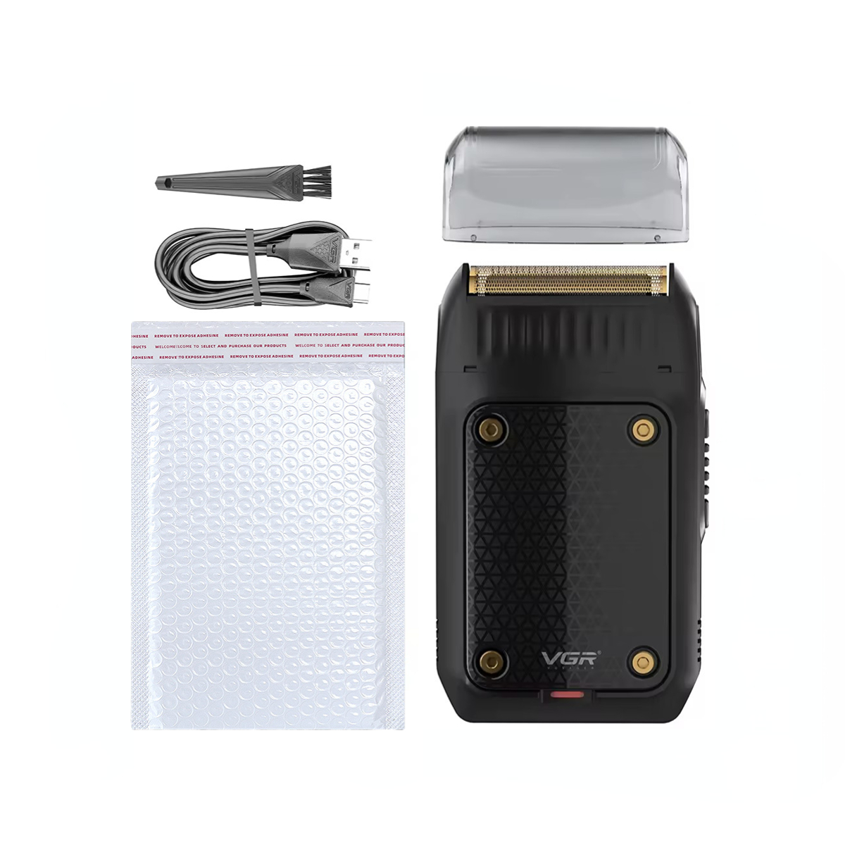 VGR Barbeador Recarregável Profissional Máquina Barbear Elétrico Barbeador Portátil Reciprocando Alumínio Frustrar Barbeadores para homens V-353: Marfim