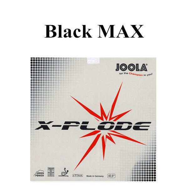 Joola express x-plode speed & spin bordtennis gummi bumser i ping pong gummi med svamp: Sort maks