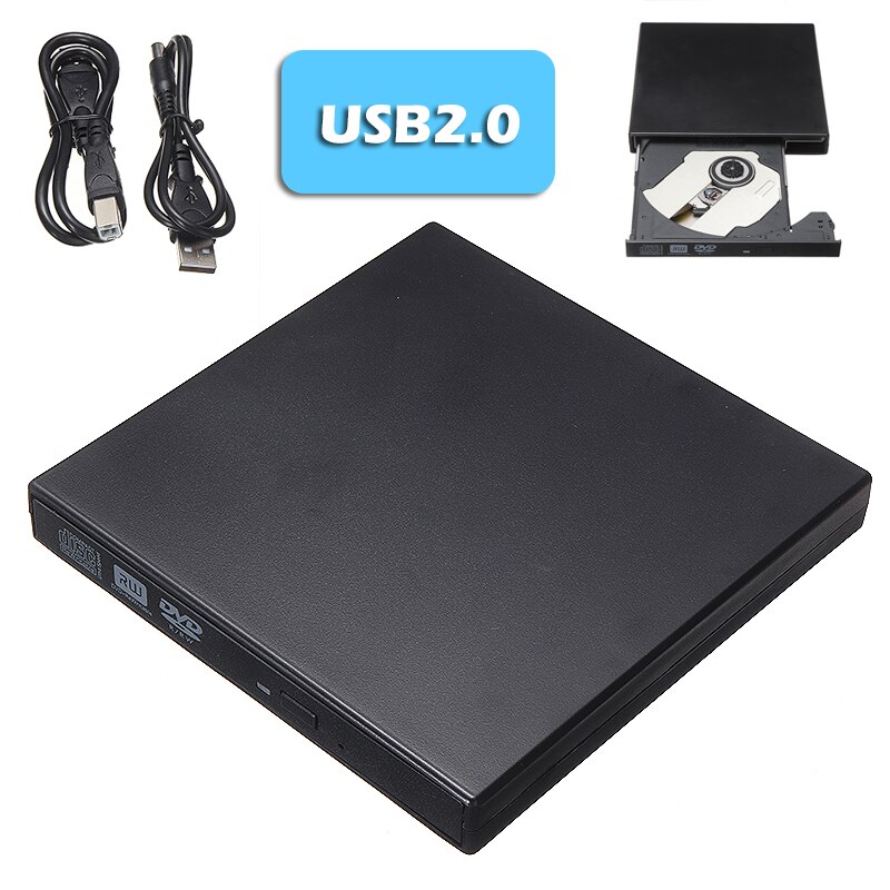 Pohiks 1pc USB 2.0 External DVD/CD Burner Universal Desktop Notebook USB Recorder Optical Drive For Windows 10 Laptop PC