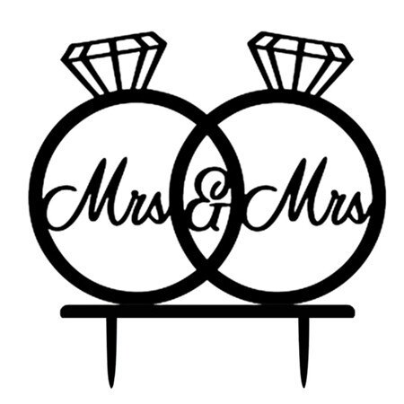 Romantische Wedding Cake Topper Mr Mrs Acryl Zwart Toppers Bruid Bruidegom Voor Verjaardag Bruiloft Decoratie Feestartikelen: Q