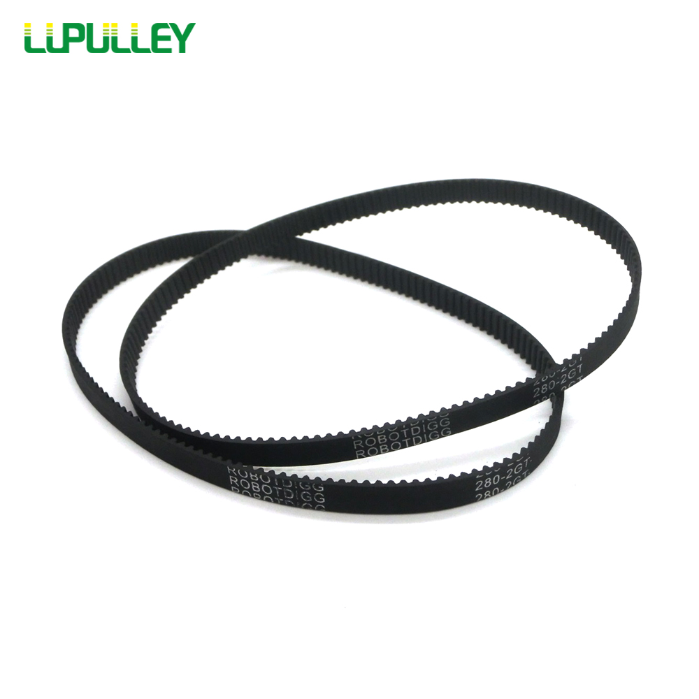 LUPULLEY GT2 Zahnriemen 2GT Synchron Gürtel Rolle Tonhöhe Länge GT2-140/150/154/158/160/ 172/180/188/190/192/194mm Breite 6mm