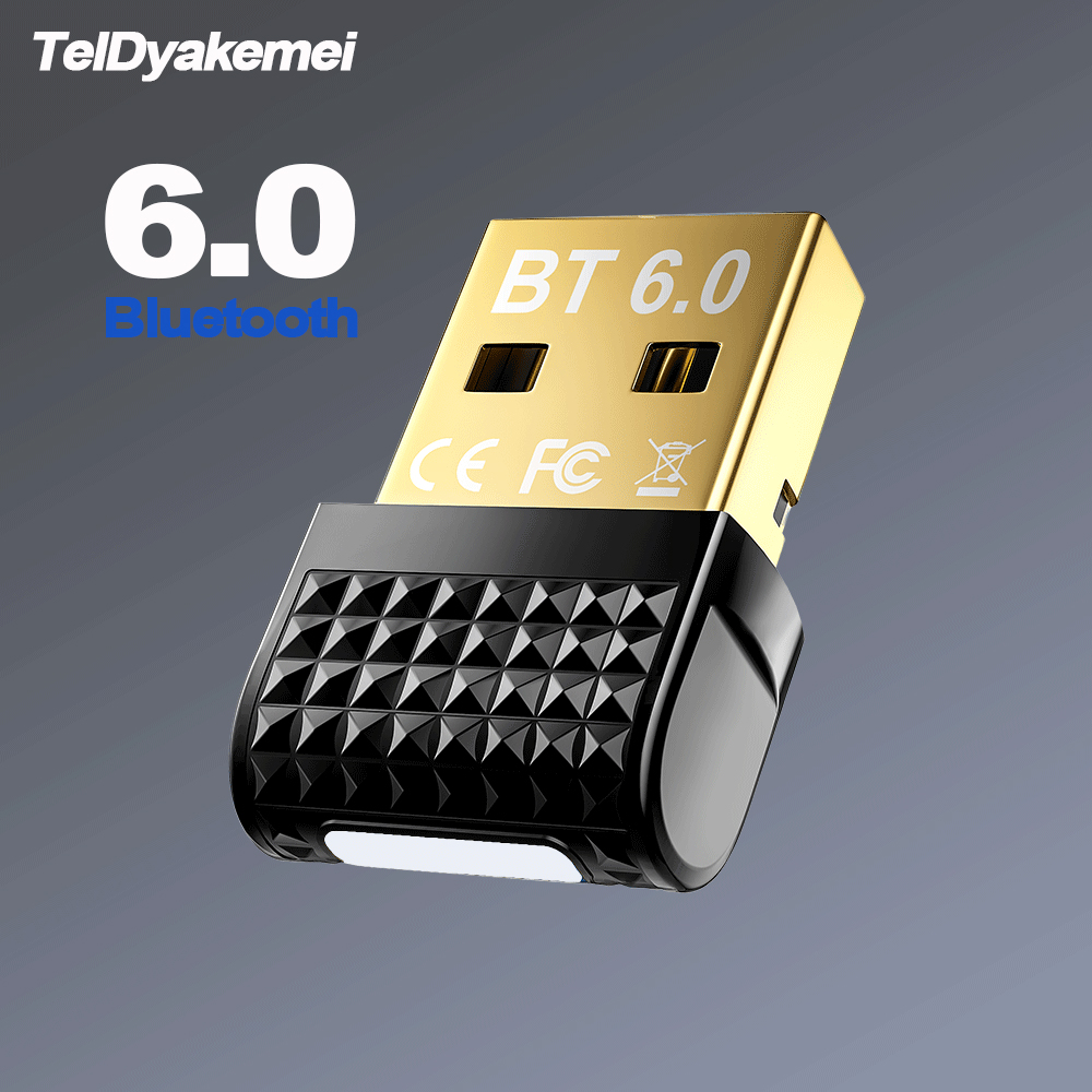 Adaptador Dongle USB Bluetooth 6,0 para altavoz de PC ratón inalámbrico teclado transmisor receptor de Audio de música