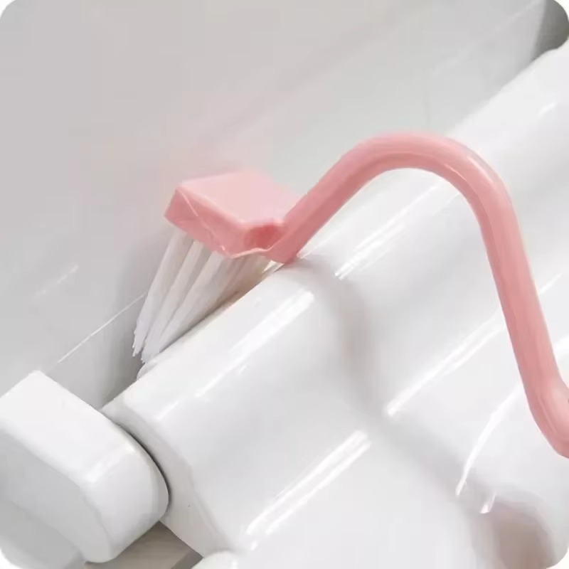 Multifunctionele toiletreinigingsborstel S-vorm Draagbare WC-schrobmachine Gebogen buighandgreep aan de zijkant Hoekhandgreep Gebogen borstel