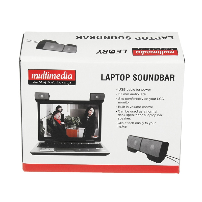LEORY 1 par Mini portátil Clipon estéreo USB altavoces línea controlador barra de sonido para portátil Notebook Mp3 Player PC con Clip
