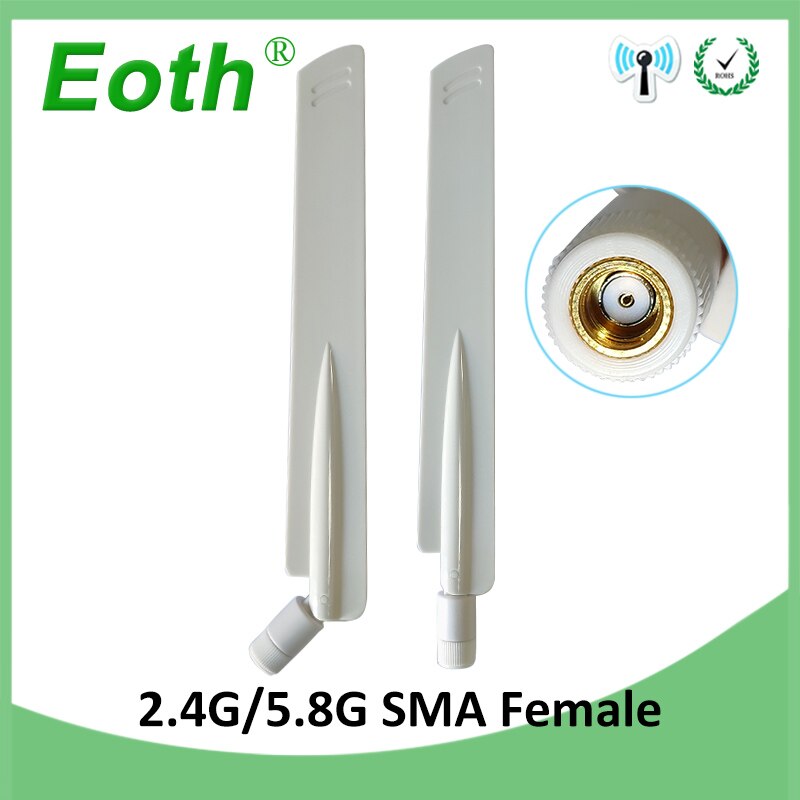 2 stücke 2,4 GHz 5,8 Ghz 5G Antenne RP-SMA 8dBi wifi Antenne Dual Band Omni-gerichtet WI FI antena luft SMA weiblichen kabellos Router