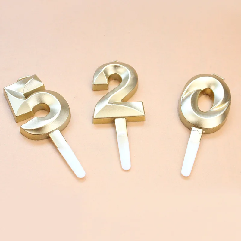 1Pc 0-9 Nummer Verjaardag Kaarsen Uitgebreide Grote 3D Cake Kaars Topper Decoratie Voor Verjaardag jubileum Viering