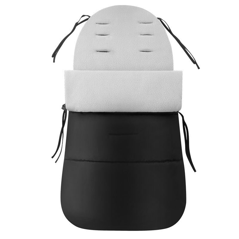 Baby Stroller Warm Foot Cover Children's Quilt Universal Stroller Pad Plus Cotton Thickening Autumn Winter Stroller Accessory: grey 01