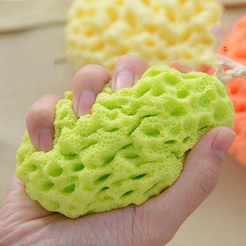 1PC Honeycomb Shape Newborn Baby Kids Bath Sponge Brushes Massage Baby Shower Exfoliating Body Face Cleaning Scrubber