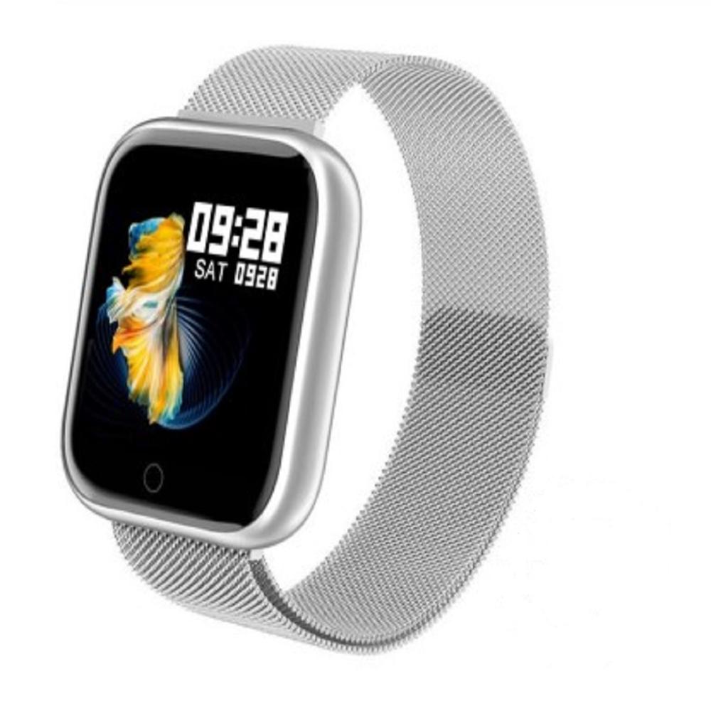 Smart Fitness Bracelet Tracker Watch Pedometer Wristband Blood Pressure Heart Rate Monitor Sports Bracelet For Android IOS: Silver