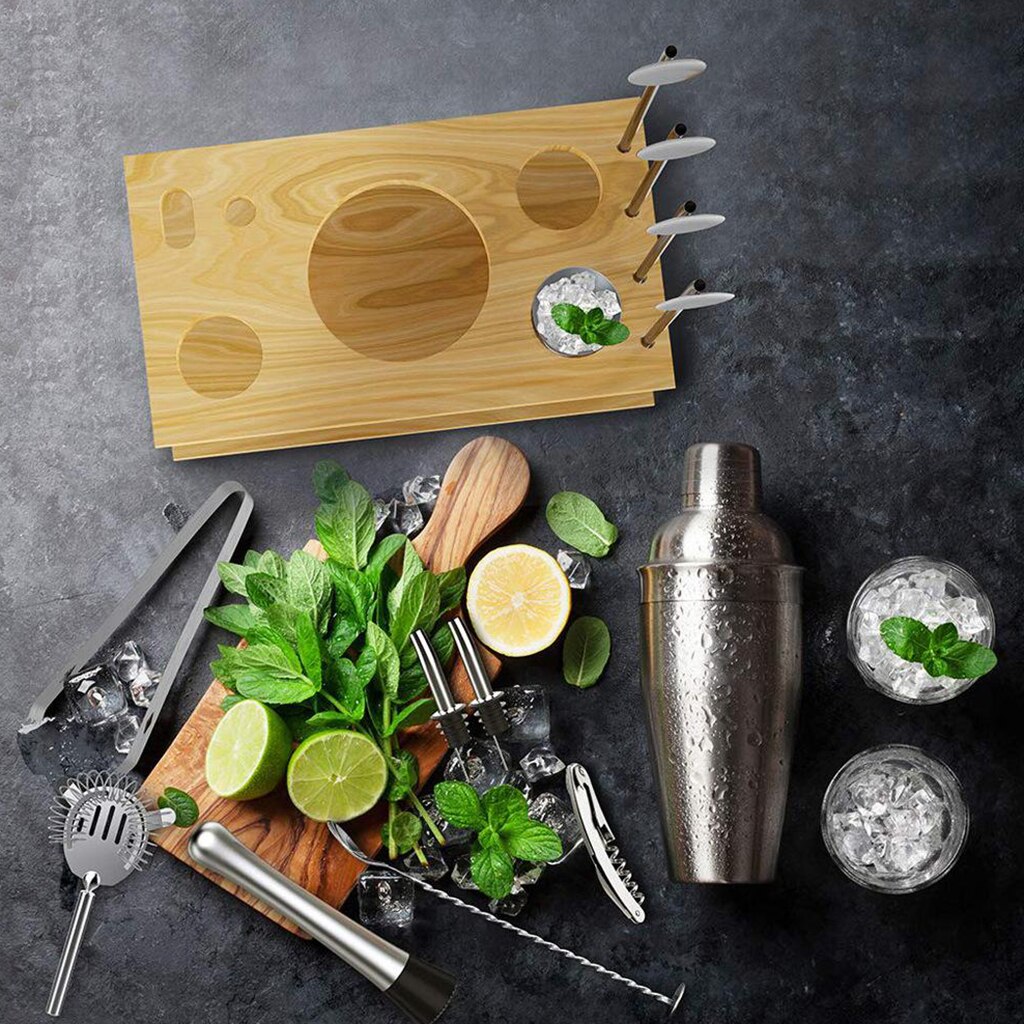 14pcs Stainless Steel Bartender Kit Cocktail Shaker Bar Set for Drink Making