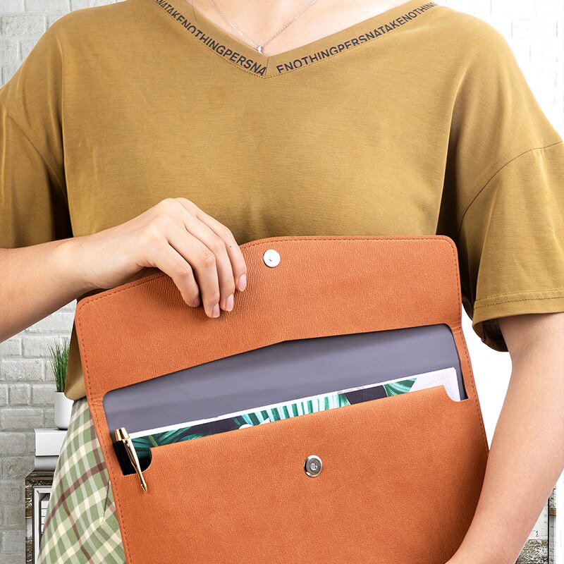 A4 File Folder Documents Portable Paper Organizer Envelope Bag Storage Box Stationery for Business Office