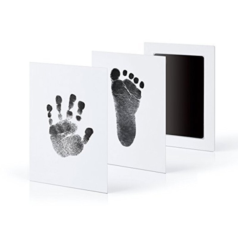 Bebê recém-nascido handprint pegada photo frame kit não-tóxico limpo toque almofada de tinta