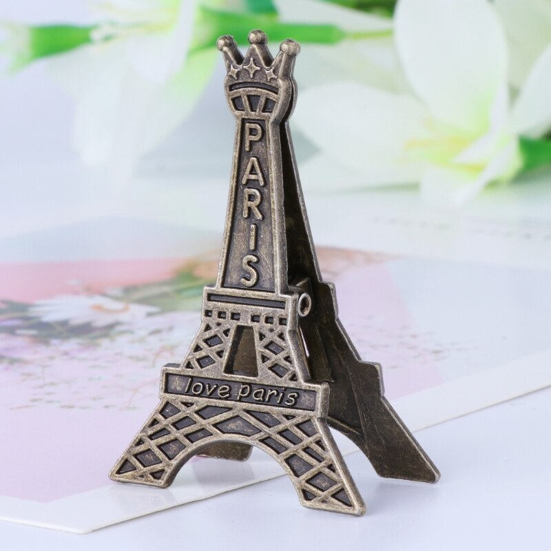Vintage eiffeltorn paris metall memo gem för meddelande dekoration foto  r9jb
