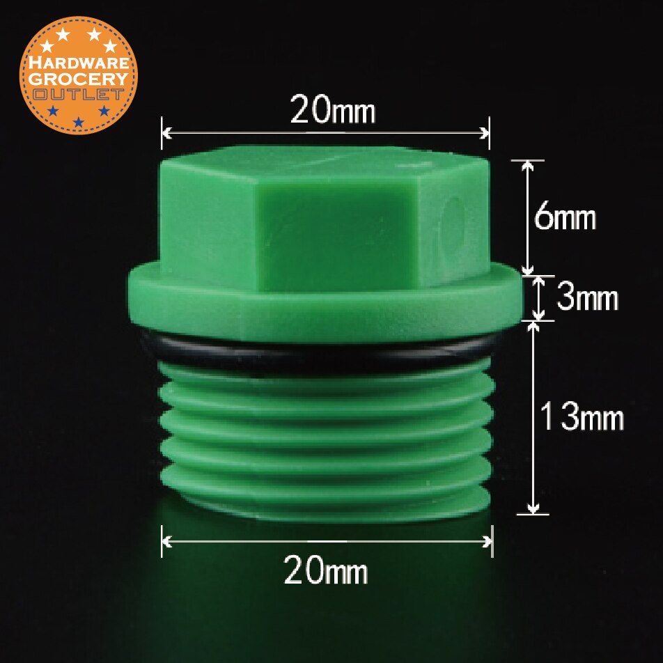 PPR Plastic Male Plug For Water 20pcs