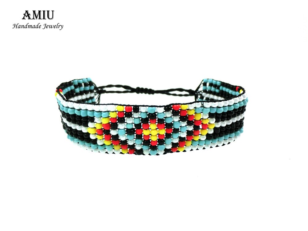 AMIU Handgemachte Freundschaft Armband Böhmen Stil Hippie Armband Seil Beliebte String Samen Perlen Armbänder Für Frauen Männer Weihnachten