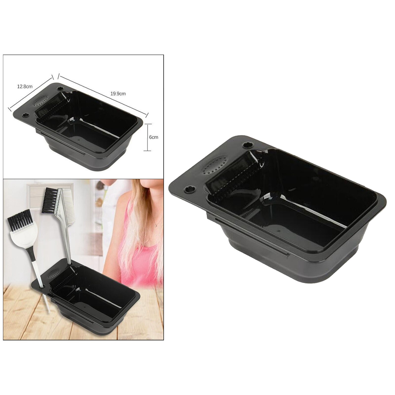 Plastic Dyeing Bowl Hair Color Mixing Bowl Dye Stirrer Hairdressing Barber Salon Hair Styling Tools DIY Hair Coloring Tool