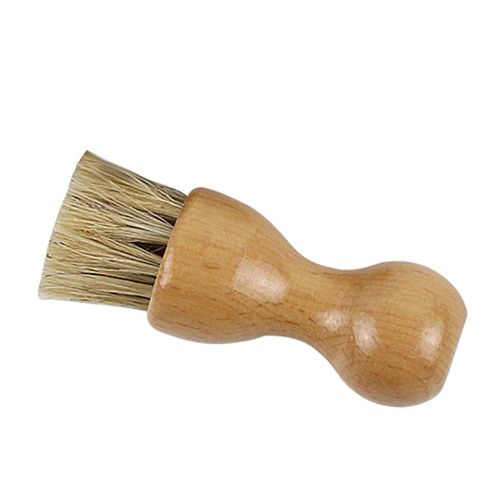 Houten Handvat Schoenen Schoon Borstel Polish Haar Buffing Borstel Schoen Borstel Paardenhaar Hout laarzen schoenen borstel Leer Verzorging tool