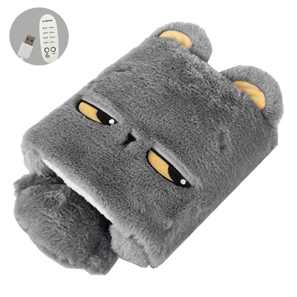 USB z postacią z kreskówki podgrzewana podkładka pod mysz zwierzęta Lovely Lady cieplejsze ręce biuro zimowa podkładka pod mysz dla kobiet pracujących Dropship: Dark Gray  B