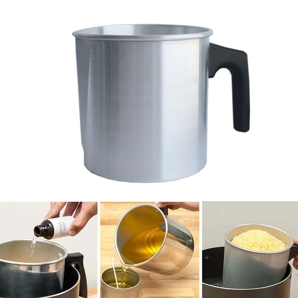 1.2L 3L cire fondant Pot bricolage bougie parfumée savon chocolat beurre fondant Pot en Aluminium à la main cire fondant tasse outil