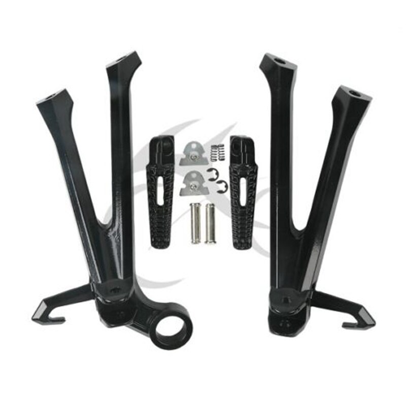 Motorfiets Achter Passenger Voetsteunen Beugel Voor Suzuki Gsxr 600 750: Black