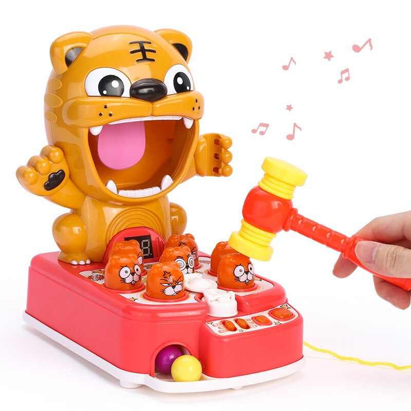 Kinderen Licht Muziek Whac-A-mole Speelgoed Multifunctionele Spelen Hit Hameren Game Educatief Interactief Speelgoed Kerstcadeau: Rood