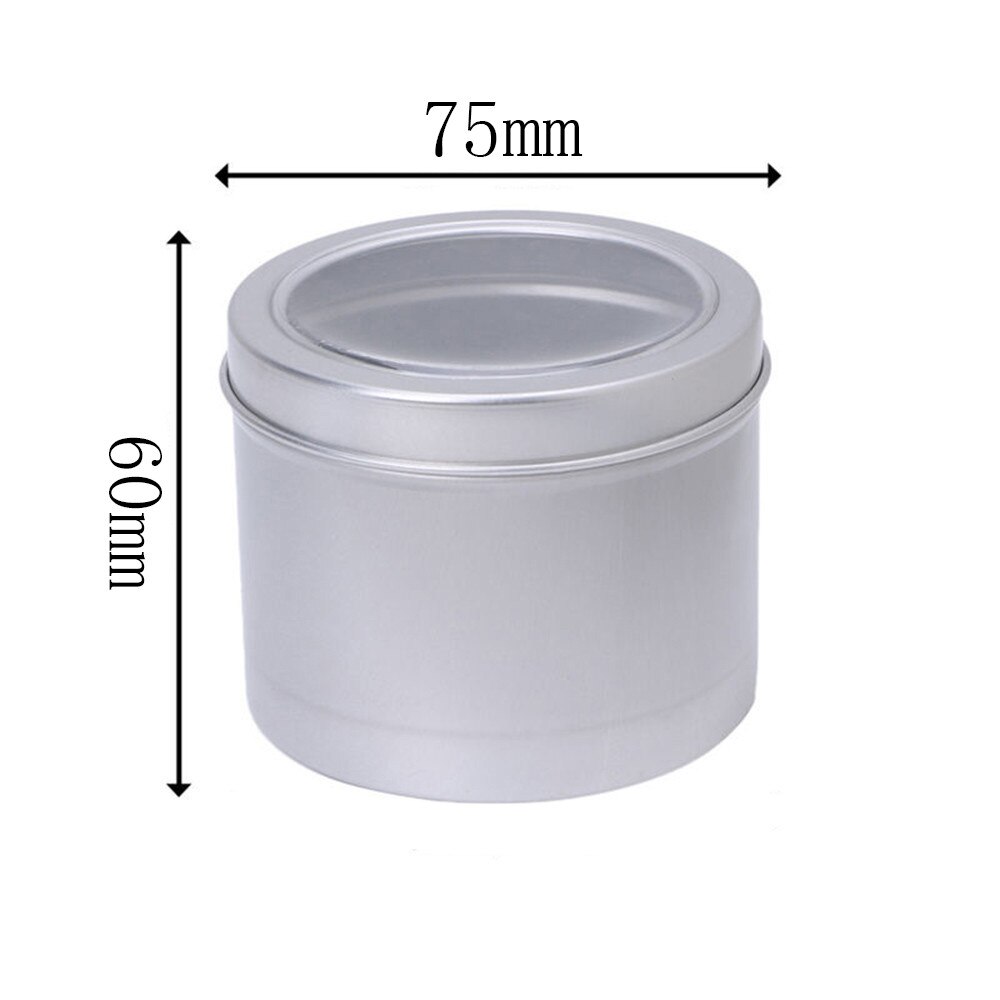 Aluminium Jar Round Container Empty Pot Jar Tin Container Silver Box Screw Lid Craft Cans Box Refillable Bottles Makeup#55