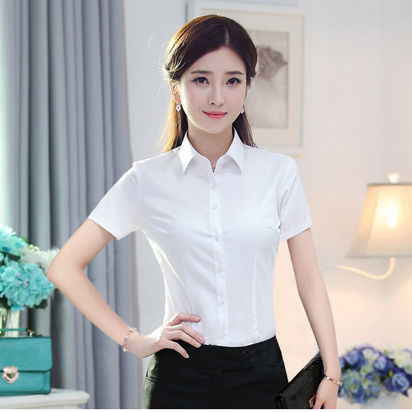 Camisa blanca de coreana para mujer, camisas de mezcla de algodón para mujer, blusa de manga larga, camisa de estudiante de otoño, Tops básicos para mujer S-5XL