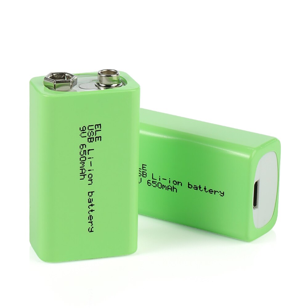 Micro batterie Lithium-ion Rechargeable USB 9 V, 650mAh, 6F22, pour jouet hélicoptère RC