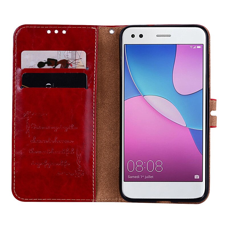 Leather Flip Case Voor Huawei P9 Lite Mini Portemonnee Kaarthouder Case Voor Huawei P9 Lite Mini SLA-L22 Sla-l22 Telefoon case Coque Cover